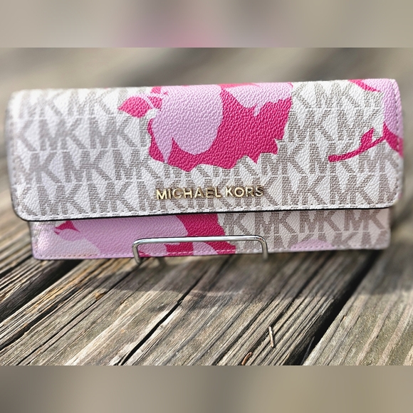 Michael Kors Jet Set Granita Floral Wallet euc - Picture 9 of 12